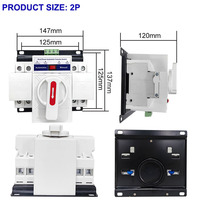 Livraison rapide CE Ats 220v Interrupteurs de transfert automatique bipolaires 63a Ats