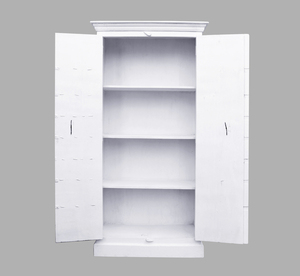 Armario de Madera de Mango Sólido con Estantes de Gran Capacidad, Gabinete de Almacenamiento Duradero para Dormitorio con Acabado Mate - Product Image 3