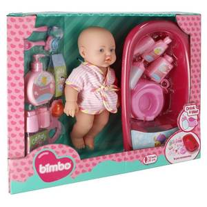 Muñeca para beber y bañar de 31 cm de altura con 16 accesorios - Product Image 1