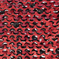 Filets de camouflage rouges personnalisés pour décoration extérieure, filet pare-soleil