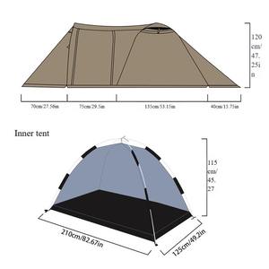 <span class=keywords><strong>Tente</strong></span> <span class=keywords><strong>tunnel</strong></span> étanche à double couche pour 1 à 2 <span class=keywords><strong>personnes</strong></span> résistante au feu avec jupe à neige Structure d'une chambre à coucher - Product Image 6