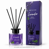 Diffuseur de parfum sur mesure 120 ml avec étiquette de bouteille personnalisée, parfum et boîte pour programme de développement de marque de luxe