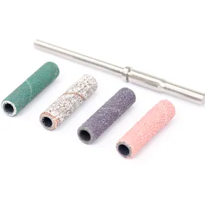 Neuzugang langes Mini-Nagelband Schleifband individuelles Logo 100 Stück/Set Maniküre Mandrel Bits 180 240 Kiesel Zebra weißes Schleifband Rosa