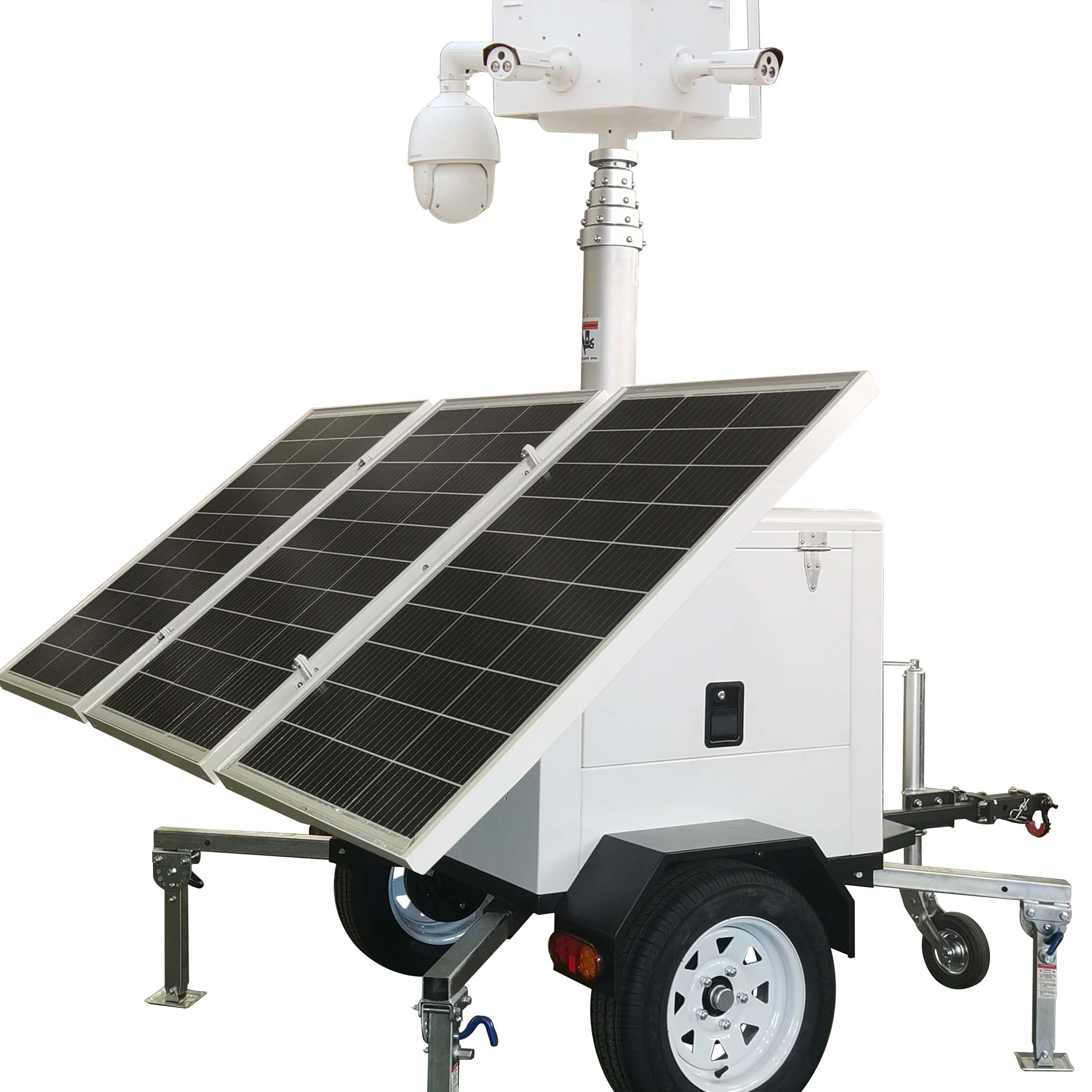 <strong>2026</strong> <strong>CCTV</strong> Construction Site Portable Security Monitoring Trailer <strong>CCTV</strong> Solar Surveillance Trailer