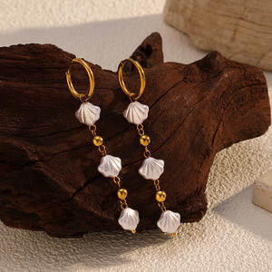 Pendientes de Acero Inoxidable 304 con Perlas Barrocas Blancas de Estilo Barroco, Elegantes y con Temperamento, para <span class=keywords><strong>Mujer</strong></span> - Product Image 4