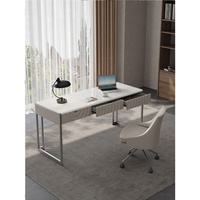 Coiffeuse Moderne de Luxe Blanche avec Miroir Tactile LED, Design sur Pied, Rangement Portable