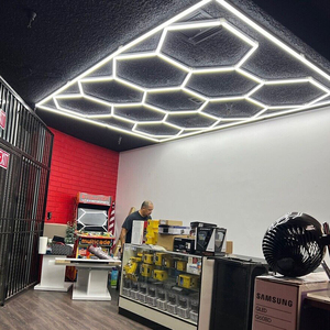 HanYin vendita fabbrica garage luci magazzino alta leggerezza lampadario illuminazione esagonale luce led - Product Image 4