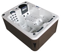 Bain à remous rectangulaire de luxe extérieur OEM Sexy Spa Balboa Gecko Top en acrylique et fibre de verre, écologique, pour 3 personnes, avec hydrothérapie