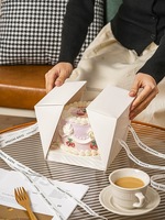Emballage de Luxe pour Gâteaux d'Anniversaire et de Mariage, Boîte à Gâteaux Transparente pour Mousse, Fabricant, Boîte à Gâteaux Double Ouverture 6 8 Pouces