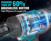 STELLAR PATH Taladro Inalámbrico Portátil de 20V, Kit de Taladro Eléctrico Multifunción, Taladro de Mano Industrial Recargable con Motor sin Escobillas de Litio