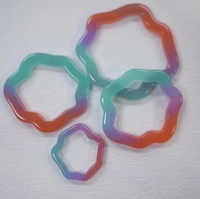Handgemachte runde Acryl harz Ring Bikini Schnalle Bikini Anschlüsse Ringe für Bade bekleidung Fancy Buttons für Frauen