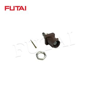 Разъем FUTAI <span class=keywords><strong>Fakra</strong></span>, штекер, радиочастотный, коричневый, под пайку для кабеля RG316, никелированный, прямой, для передачи сигнала - Product Image 2