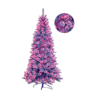 Arbre artificiel coloré, arbre rose, matériau PVC robuste et flexible, pour un aspect plus fourré, jolis arbres de Noël - Product Image 6