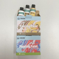 120ml Art Medium Verser Peinture Acrylique Set Verser Peinture Kit sur Toile Papier Comme Peinture Medium