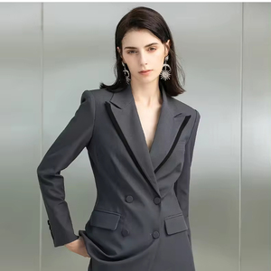 Abito classico professionale da <span class=keywords><strong>donna</strong></span> grigio secco semplice moda avanzata estate traspirante - Product Image 2