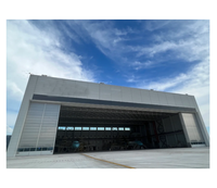 Hangar moderne Bâtiments Avions personnels Terminal Hélicoptère Avion Aéroport Entrepôt Avion Drone Hangar Atelier de maintenance