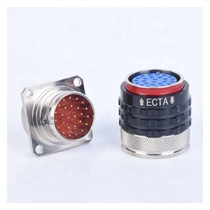 Conectores de aviación de 26 Pines de la serie <span class=keywords><strong>ECTA</strong></span>, enchufe redondo, conector circular <span class=keywords><strong>ECTA</strong></span> macho y hembra de 26 pines para motores - Product Image 1