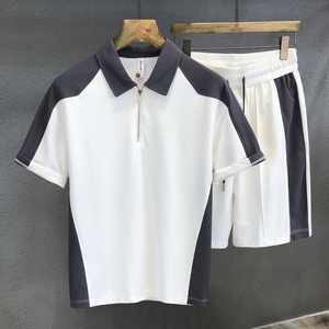 เสื้อโปโลชุดเซ็ตสองชิ้นสำหรับผู้ชาย สไตล์ลำลองสำหรับฤดูร้อน ไซส์พลัส ผ้าวาฟเฟิล แห้งเร็ว ใส่สบาย - Product Image 2