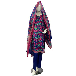Conjunto de 3 piezas Annisa para mujer, Shalwar Kameez estampado, traje elegante de diseñador hasta el suelo, ropa étnica, vestido de fiesta con Dupatta - Product Image 1
