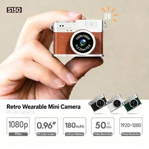 Mini caméra rétro S150, caméra miniature portable avec enregistrement vidéo HD 1080P, mini caméra porte-clés, carte SD, mini caméra pour enfants - Product Image 6