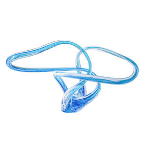 Escultura de Vidrio Soplado a Mano Estilo Murano, Degradado de Índigo a Azul Hielo, Centro de Mesa de Arte Moderno para Exhibición en Hoteles y Galerías - Product Image 6