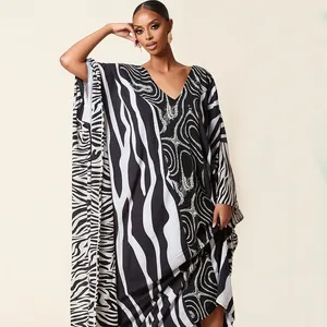 Conjunto de robe de plage kimono e kimono feminino, moda praia estampa de animais