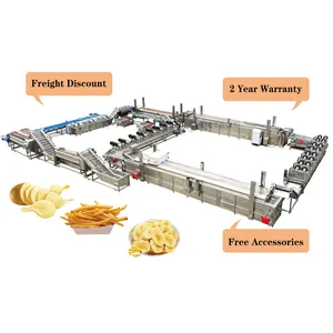 Fully Automatic Frozen Potato Cassava Chips Processing Production Line