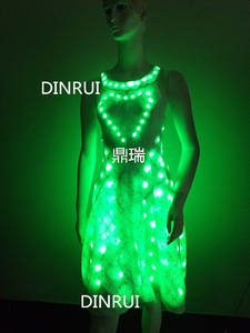 Abito Tutu Illuminato a LED per Festival Musicali, Costume da <span class=keywords><strong>Angelo</strong></span> Luminoso, Tuta da Palcoscenico per Cantanti, Costumi per Spettacoli - Product Image 3