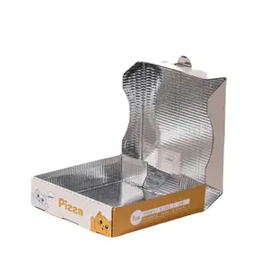 도매 맞춤형 알루미늄 호일 열 24 인치 피자 상자 로고 피자 포장