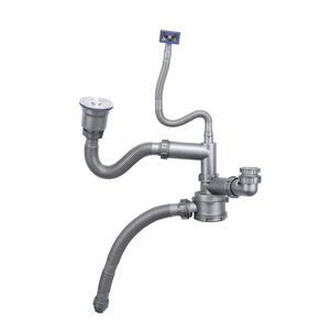 Oushunnuo Fornisce Moderno <span class=keywords><strong>Sifone</strong></span> di Scarico per Lavello da Cucina <span class=keywords><strong>Salvaspazio</strong></span>, Antiparassitario e Antiodore - Product Image 4