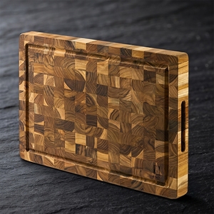 Planche à découper multifonction en bois d'acacia massif, écologique, design damier, pour la maison, l'hôtel, le restaurant, découpe de légumes - Product Image 1