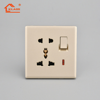 UK BS Standard approvisionnement direct d'usine doré conception simple prise de commutateur mural 16A 13A 220V prises et interrupteurs électriques