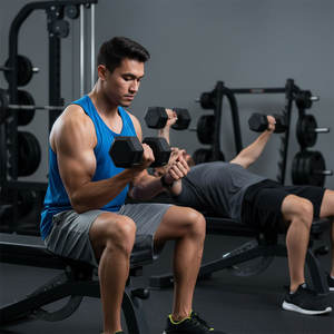 ゴム六角ダンベルセットジムフィットネスウェイトストレングストレーニングホームワークアウトとマッスルビルディング - Product Image 3