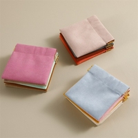 8*8cm microfibre Shrapnel sac de rangement Bluetooth casque données câble Shrapnel emballage sac en cuir pièce changement sac de rangement