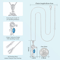 CDE or océan hippocampe pendentif collier Unique luxe concepteur 925 argent Sterling plage colliers à la mode mariage fiançailles