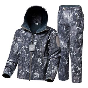 Realtree Camo Winter Men Quiet Pantalones impermeables y chaqueta Ropa de caza Traje - Product Image 3