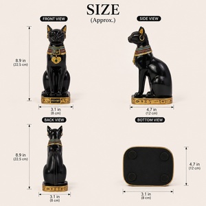 Statue de <span class=keywords><strong>chat</strong></span> artisanale de style européen, écologique, couleur personnalisée, en résine, peinte à la main, thème animal, statues d'atelier d'anime, pour la maison - Product Image 3