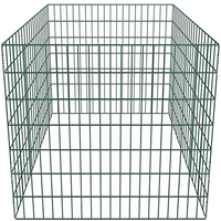 Composteur de jardin en treillis métallique 90cm X 90cm X 70cm Poubelle à compost en treillis métallique