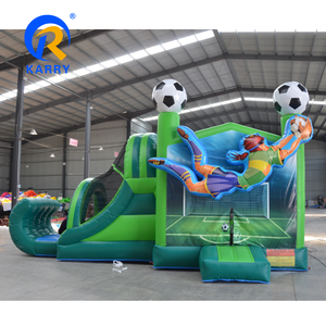 Castello Gonfiabile a Tema Porta <span class=keywords><strong>da</strong></span> Calcio con Scivolo, Stile Sportivo Commerciale, per Noleggio Feste - Product Image 2