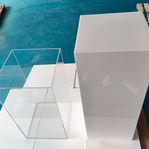 Đen <span class=keywords><strong>Acrylic</strong></span> hiển thị bệ plinth với hiển thị trường hợp bóng đen Laminate <span class=keywords><strong>Acrylic</strong></span> bệ hiển thị trường hợp - Product Image 4