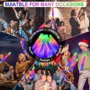 Bâton de <span class=keywords><strong>mousse</strong></span> de Noël LED à prix réduit Bâtons <span class=keywords><strong>lumineux</strong></span> en vrac avec 3 modes de clignotant Glow in the Dark Party Favors Clignotant coloré - Product Image 6