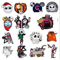 Épingles en émail Jack de The Nightmare Before Christmas, épingles à revers de film de dessin animé classique, badges pour sac à dos, cadeaux de Noël, accessoires