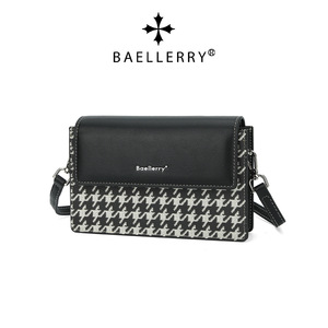 Sac bandoulière pour femme Baellerry, motif pied-de-poule, fermeture magnétique, petit sac carré antivol, usage quotidien - Product Image 1