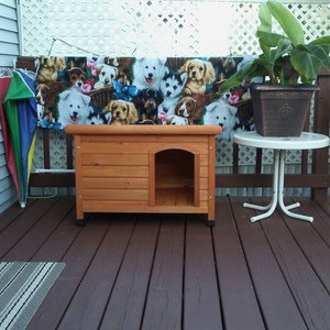 GreenGrow ADH1003 sıcak satış büyük kapalı/açık ahşap hayvan kafesi katı desen nefes Quadrate Pet köpek evi - Product Image 5