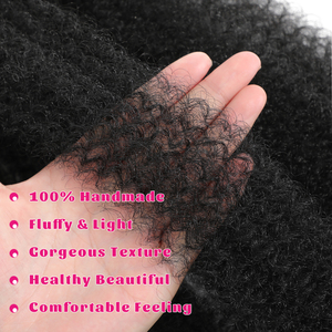Venta al por mayor 3X Cabello sintético rizado afro hecho a mano para crochet, cabello Marley para trenzar, suave afro twist para <span class=keywords><strong>Passion</strong></span> Butterfly Locs - Product Image 5