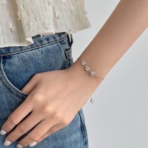 Dylam Luxury Collection S925 <b>Silver</b> Rhodium 18K Gold Plated Link Chain 5A Cubic Zirconia <b>Charm</b> <b>Bracelets</b> Jewelry for Women - Product Image 3