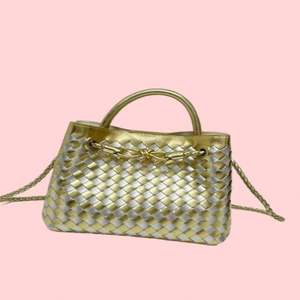 个性简约手提拼色女包手工编织休闲包时尚单肩斜挎包 - Product Image 6