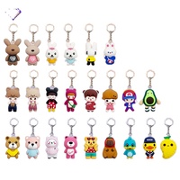 Porte-clés personnalisé en PVC 3D épaissi sur mesure avec impression de logo pour figurine de dessin animé, cadeau promotionnel