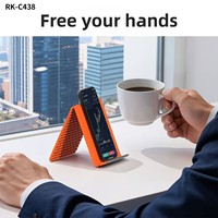 Support de téléphone portable en gel de silicone pour bureau, tablette, ordinateur portable, créatif, pliable, transformable, stabilisation d'image RK-C438