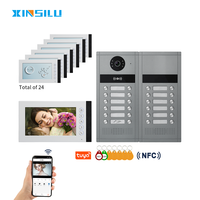 Système d'entrée à écran 7 pouces 1080P Portero Tuya Smart Life interphone vidéo 4 fils téléphone de porte pour plusieurs bâtiments